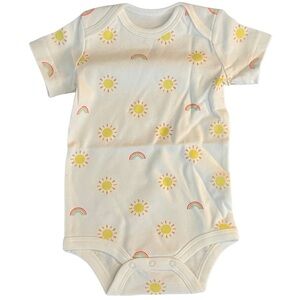Primary Baby Organic Cotton Rainbow Suns Onesie | 3–6 Months | NWT